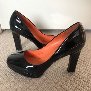 Via Spiga Patent Leather Platform Heels